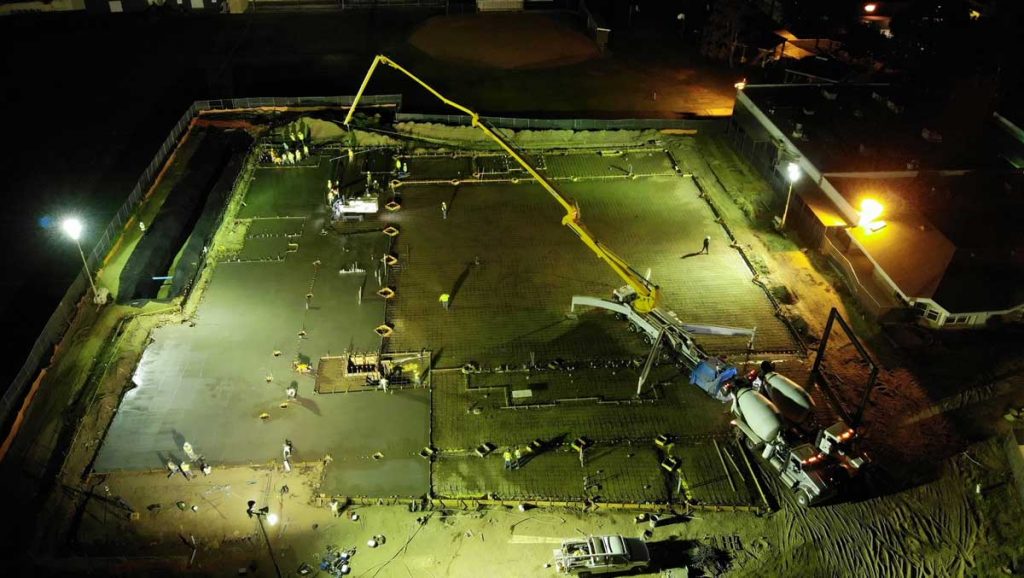 ontario christian highschool concrete pour