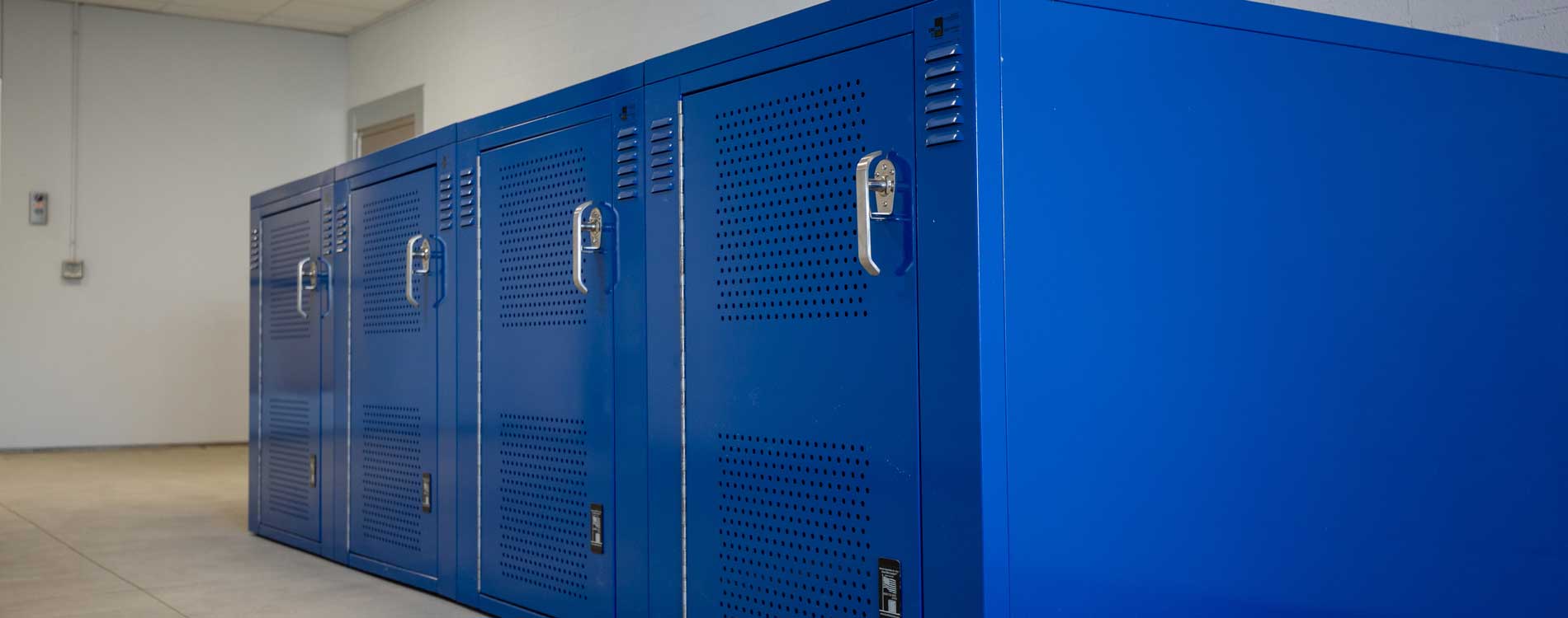 Bike Storage Lockers at Davita Circle Marina Building in Long Beach, CA